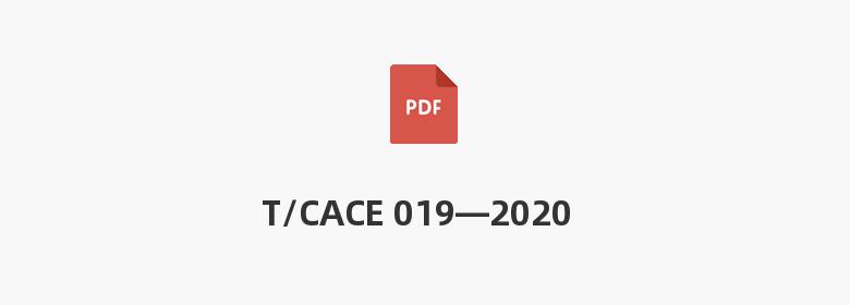 T/CACE 019—2020